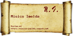 Misics Imelda névjegykártya